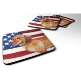 Caroline'S Treasures Dachshund Patriotic Decorative Coasters, Multicolor
