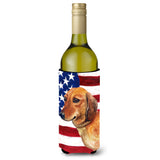 Caroline'S Treasures Dachshund Patriotic Decorative Bottle Hugger, 750Ml, Multicolor