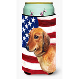Caroline'S Treasures Dachshund Patriotic Decorative Can Hugger, Tall Boy, Multicolor