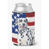 Caroline'S Treasures Dalmatian Patriotic Decorative Can Hugger, Multicolor