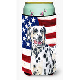Caroline'S Treasures Dalmatian Patriotic Decorative Can Hugger, Tall Boy, Multicolor