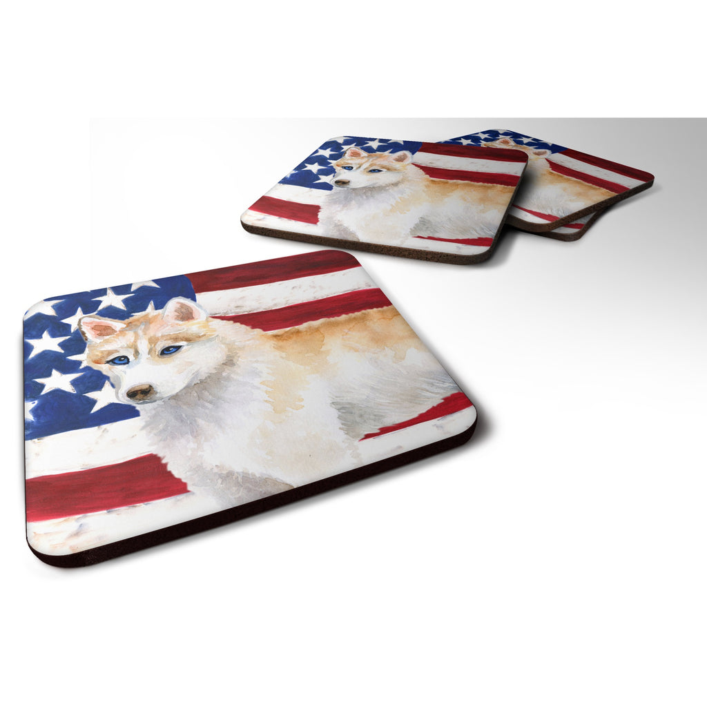 Caroline'S Treasures Siberian Husky Patriotic Decorative Can Hugger, Slim - Thumbnail 2