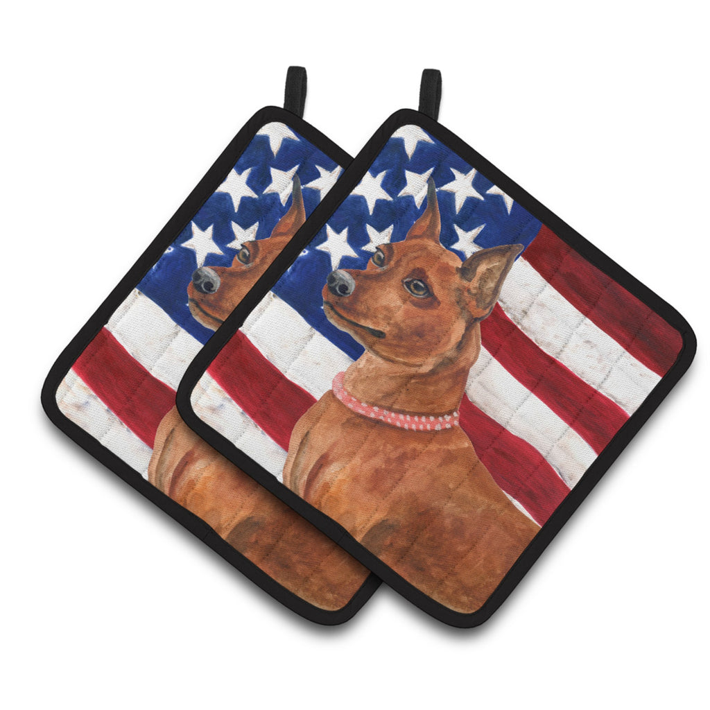 Caroline'S Treasures Miniature Pinscher #2 Patriotic Decorated Pot Holder - Thumbnail 2