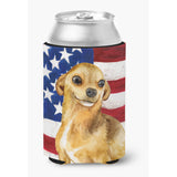 Caroline'S Treasures Chihuahua Patriotic Decorative Can Hugger, Multicolor