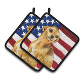Caroline'S Treasures Chihuahua Patriotic Decorated Pot Holder, 7.5H X 7.5W, Usa American Flag