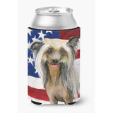 Caroline'S Treasures Chinese Crested Patriotic Decorative Can Hugger, Multicolor