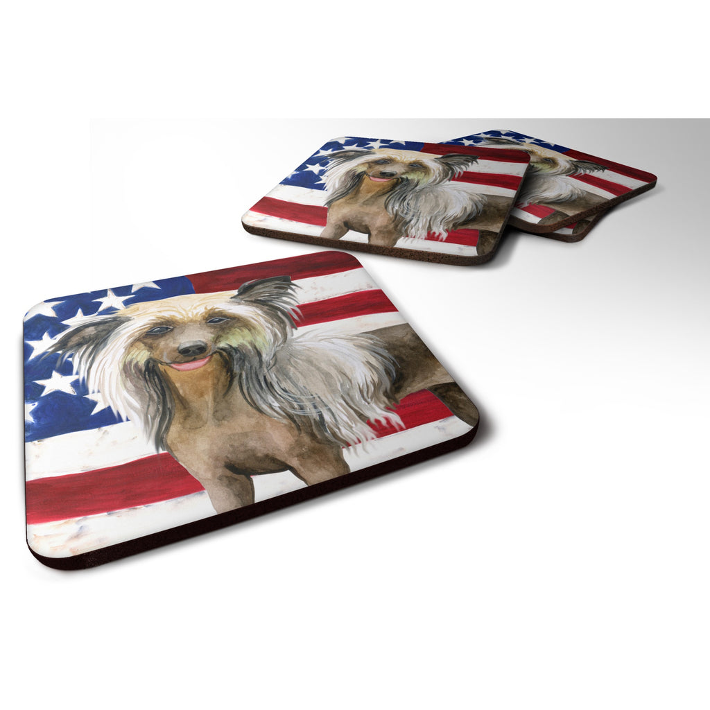 Caroline'S Treasures Chinese Crested Patriotic Decorative Coasters