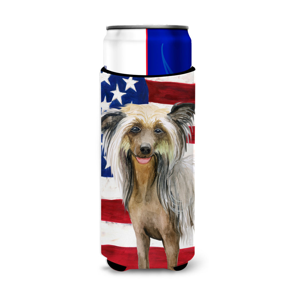 Caroline'S Treasures Chinese Crested Patriotic Decorative Can Hugger, Slim