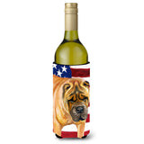 Caroline'S Treasures Shar Pei Patriotic Decorative Bottle Hugger, 750Ml, Multicolor