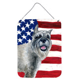 Caroline'S Treasures Schnauzer Patriotic Metal Print, 16 X 12, Multicolor