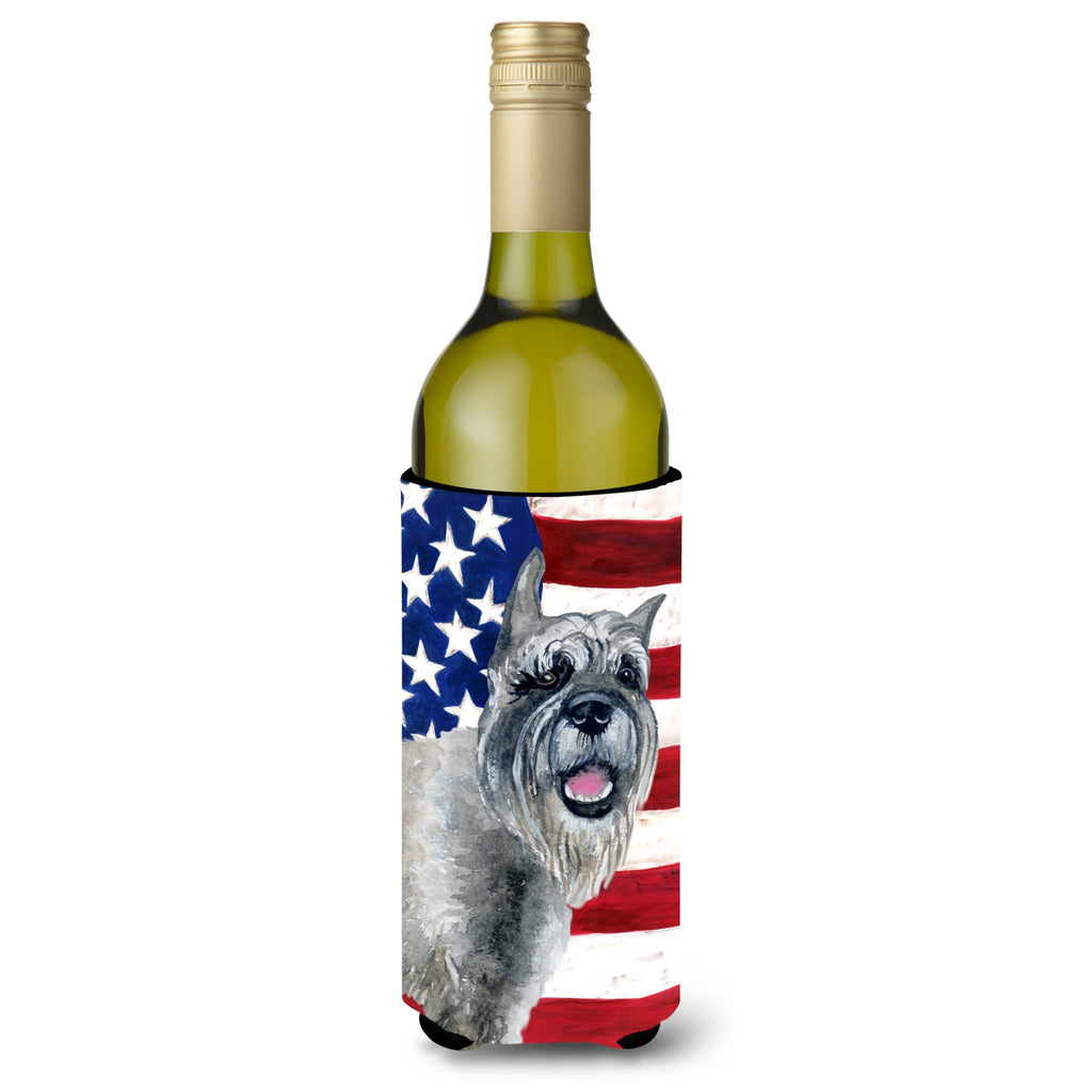 Caroline's Treasures Giant Schnauzer Patriotic Decorative Bottle Hugger - Thumbnail 4