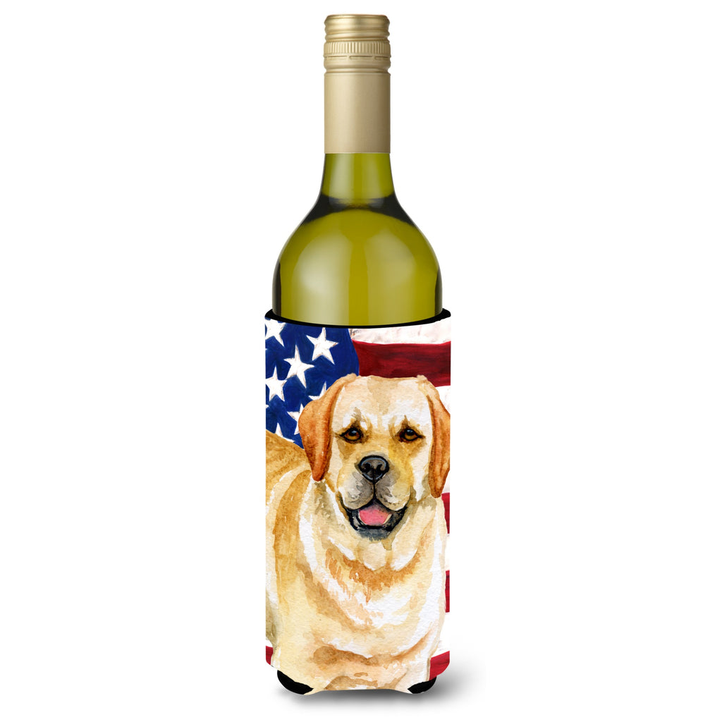 Caroline'S Treasures Golden Retriever Patriotic Decorative Can Hugger, Tall Boy