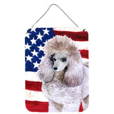 Caroline'S Treasures Poodle Patriotic Metal Print, 16 X 12, Multicolor