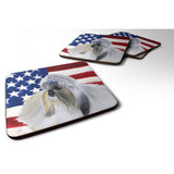 Caroline'S Treasures Shih Tzu Patriotic Decorative Coasters, Multicolor