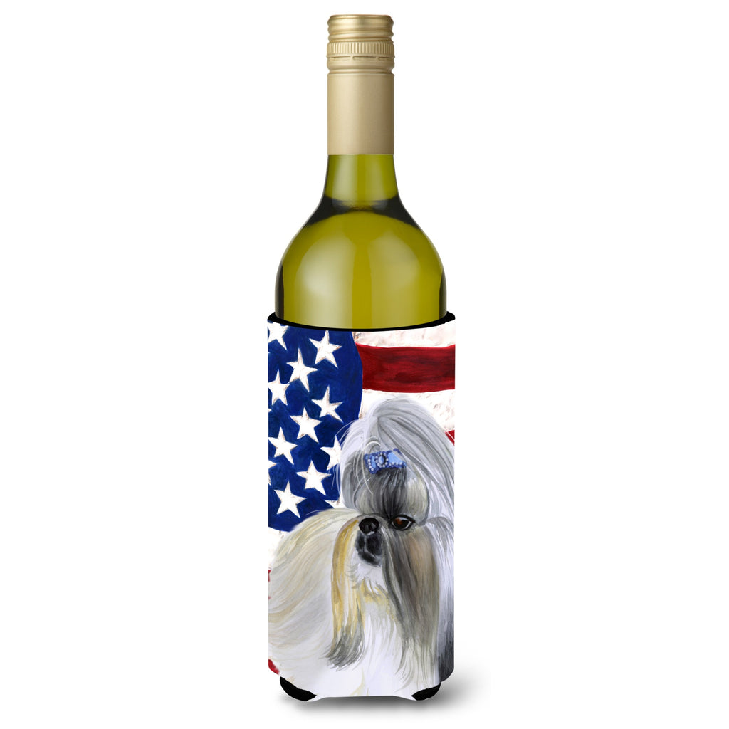Caroline'S Treasures Shih Tzu Patriotic Decorative Bottle Hugger