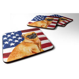 Caroline'S Treasures Small Brabant Griffon Patriotic Decorative Coasters, Multicolor