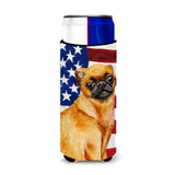 Caroline'S Treasures Small Brabant Griffon Patriotic Decorative Can Hugger, Slim, Multicolor