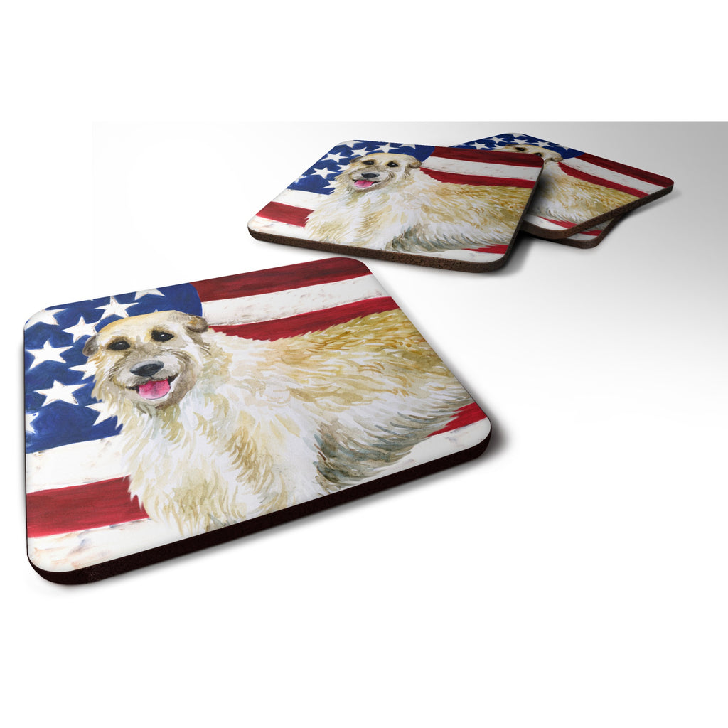 Caroline'S Treasures Irish Wolfhound Patriotic Decorative Coasters