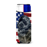 Caroline'S Treasures Newfoundland Patriotic Decorative Can Hugger, Slim, Multicolor