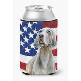 Caroline'S Treasures Weimaraner Patriotic Decorative Can Hugger, Multicolor