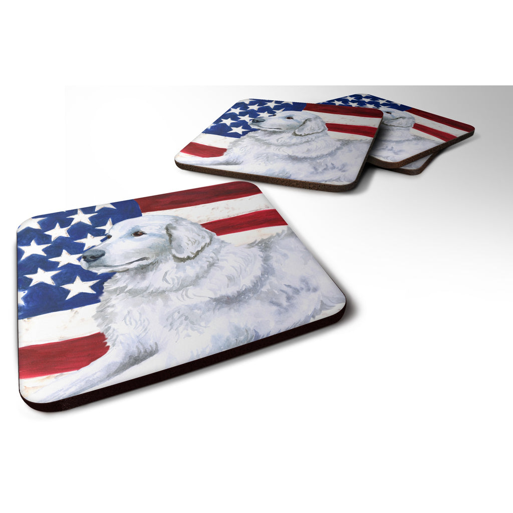 Caroline'S Treasures Maremma Sheepdog Patriotic Decorative Coasters