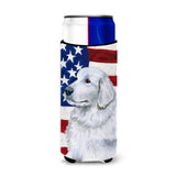 Caroline'S Treasures Maremma Sheepdog Patriotic Decorative Can Hugger, Slim, Multicolor