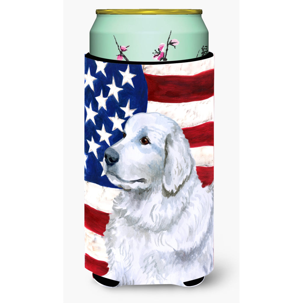 Maremma Sheepdog Patriotic Decorative Can Hugger, Tall Boy