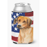 Caroline'S Treasures Rhodesian Ridgeback Patriotic Decorative Can Hugger, Multicolor