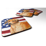 Caroline'S Treasures Rhodesian Ridgeback Patriotic Decorative Coasters, Multicolor