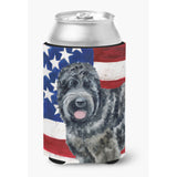 Caroline'S Treasures Black Russian Terrier Patriotic Decorative Can Hugger, Multicolor