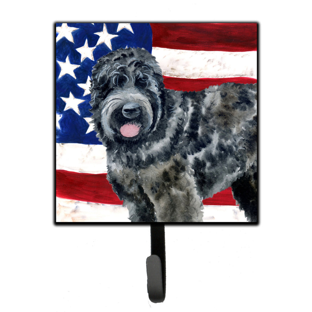 Caroline's Treasures Black Russian Terrier Patriotic Wall Hook