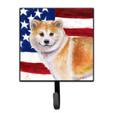 Caroline'S Treasures Shiba Inu Patriotic Wall Hook, Small, Multicolor