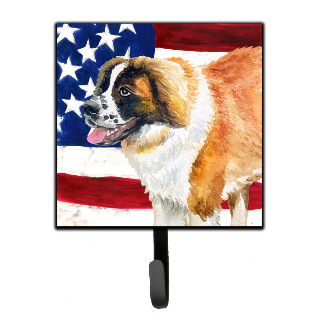 Caroline's Treasures Saint Bernard Patriotic Wall Hook