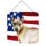 Caroline'S Treasures Thai Ridgeback Patriotic Metal Print, 6H X 6W, Usa American Flag