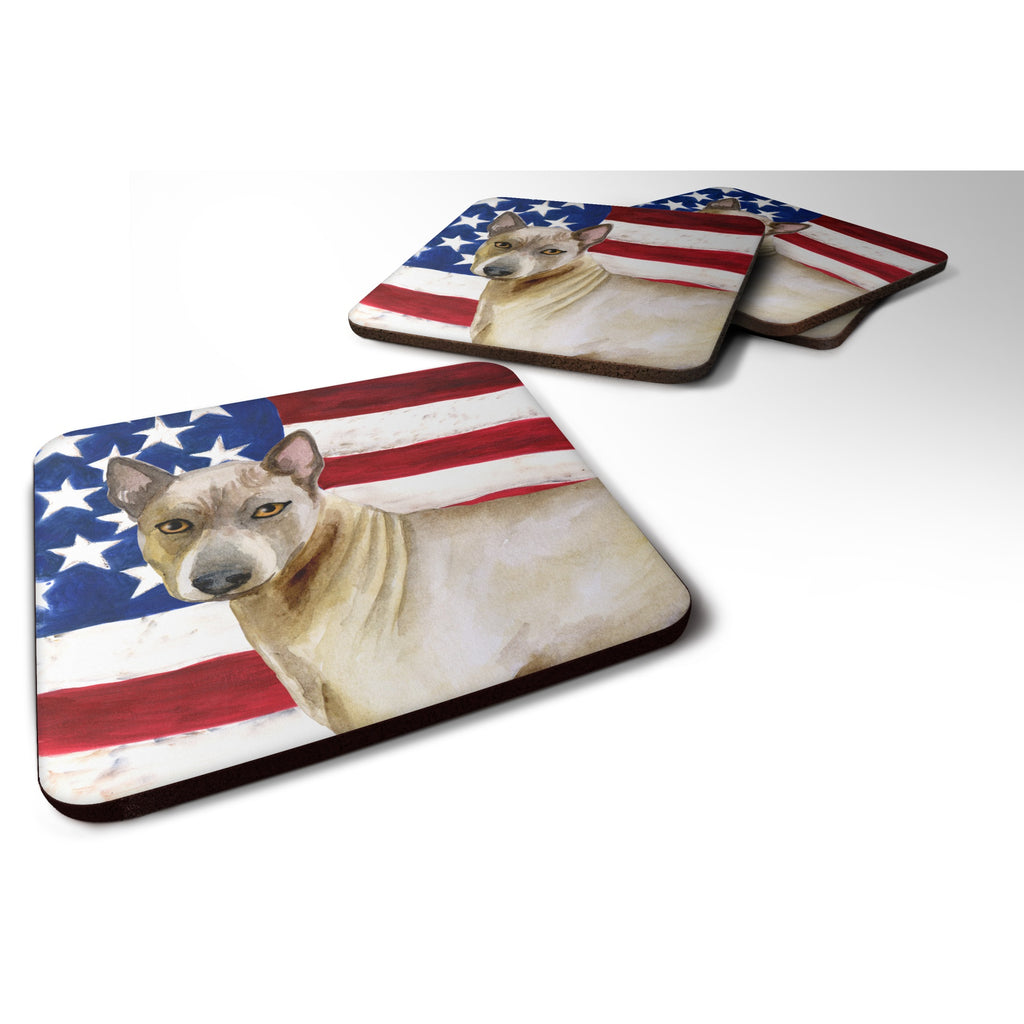 Caroline'S Treasures Thai Ridgeback Patriotic Decorative Coasters