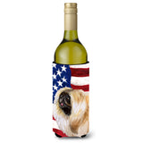 Caroline'S Treasures Pekingese Patriotic Decorative Bottle Hugger, 750Ml, Multicolor
