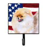 Caroline'S Treasures Pomeranian Patriotic Wall Hook, Small, Multicolor