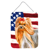 Caroline'S Treasures Yorkshire Terrier Patriotic Metal Print, 16 X 12, Multicolor
