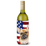 Caroline'S Treasures French Bulldog Patriotic Decorative Bottle Hugger, 750Ml, Multicolor