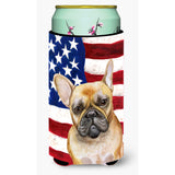 Caroline'S Treasures French Bulldog Patriotic Decorative Can Hugger, Tall Boy, Multicolor