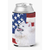 Caroline'S Treasures Samoyed Patriotic Decorative Can Hugger, Multicolor