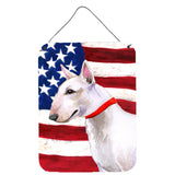 Caroline'S Treasures Bull Terrier Patriotic Metal Print, 16 X 12, Multicolor