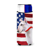 Caroline'S Treasures Bull Terrier Patriotic Decorative Can Hugger, Slim, Multicolor