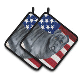 Caroline'S Treasures Cane Corso Patriotic Decorated Pot Holder, 7.5H X 7.5W, Usa American Flag