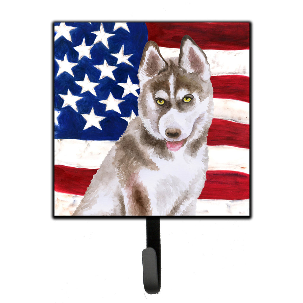 Caroline'S Treasures Siberian Husky Patriotic Wall Hook