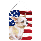 Caroline'S Treasures Chihuahua Leg Up Patriotic Metal Print, 16 X 12, Multicolor