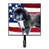 Caroline'S Treasures Newfoundland Puppy Patriotic Wall Hook, Small, Multicolor