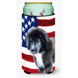 Caroline'S Treasures Newfoundland Puppy Patriotic Decorative Can Hugger, Tall Boy, Multicolor