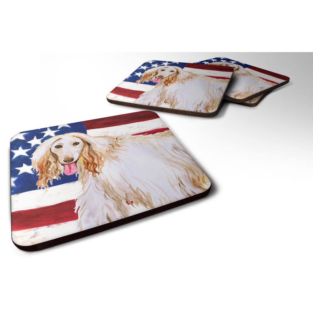 Caroline'S Treasures Basset Hound Patriotic Decorative Coasters