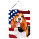 Caroline'S Treasures Basset Hound Patriotic Metal Print, 16 X 12, Multicolor